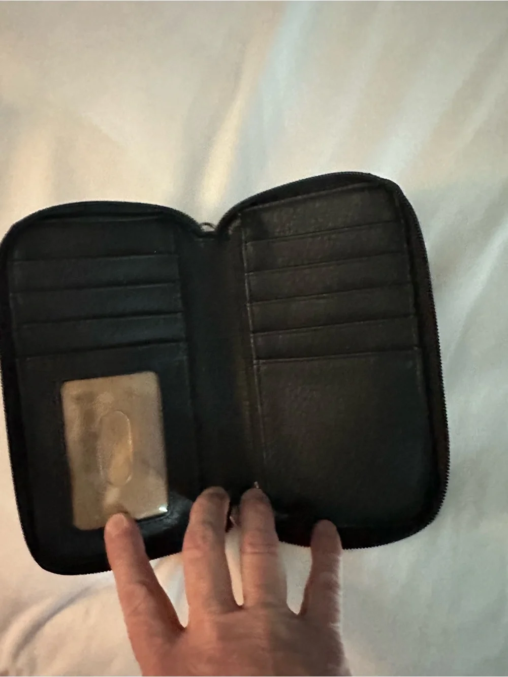 Black Embossed Leather Phone Case Wristlet - Women's Accessory